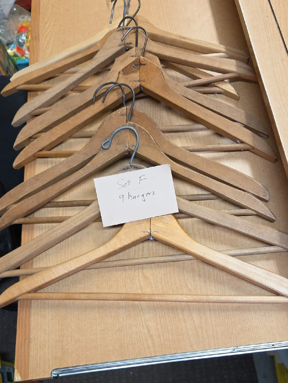 Wooden‎ Suit Coat Hangers  17.5” Pants Bar Heavy Duty Natural Wood